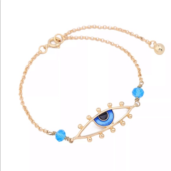 New Item✨ Crystal Blue Evil Eye Bracelet 😍✨ - Picture 4 of 7